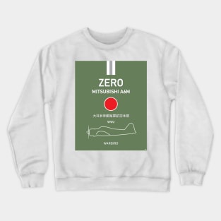 Mitsubishi A6M Zero WW2 Warbird Japan Crewneck Sweatshirt